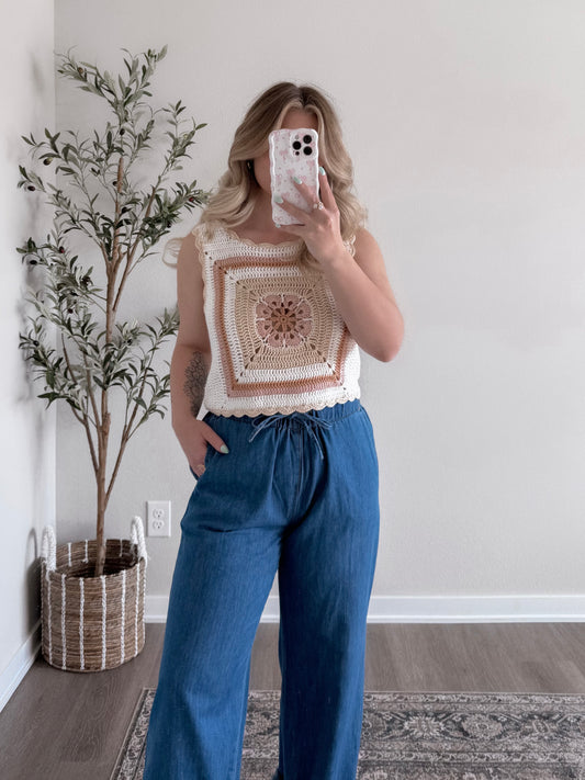 Boho Summer Crochet Tank