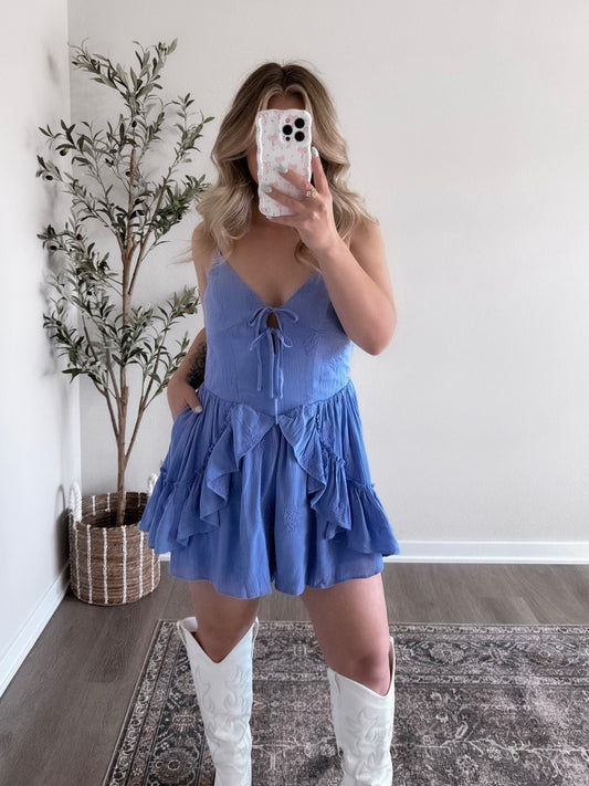 Dalilah Embroidered Woven Romper