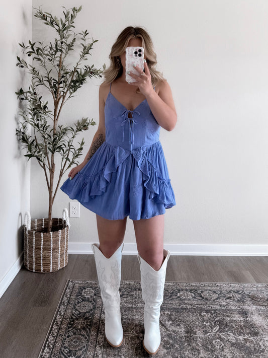 Dalilah Embroidered Woven Romper
