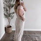 Flower Picking Overall Jumpsuit / Cream