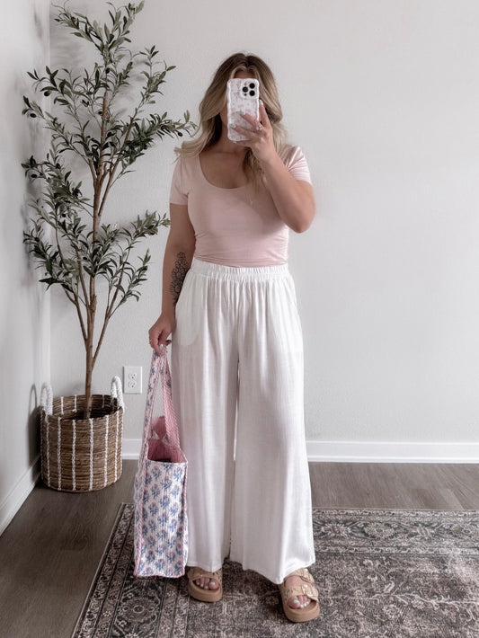 Essential Scoop Neck Short Sleeve / Blush