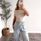 Classic Chic Boat Neck Top / Natural