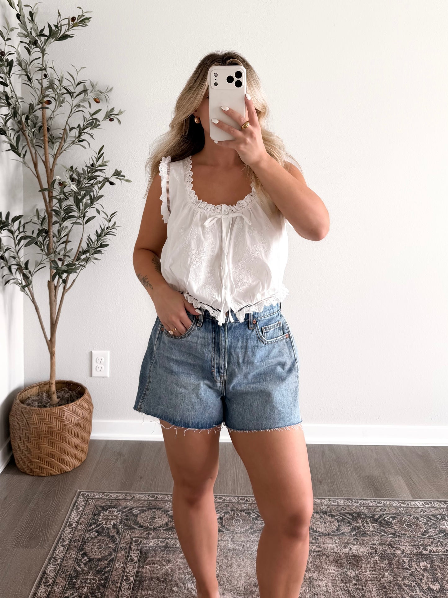 Love Letters Pearl Button Top