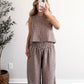 Ginny Gingham Top / Brown