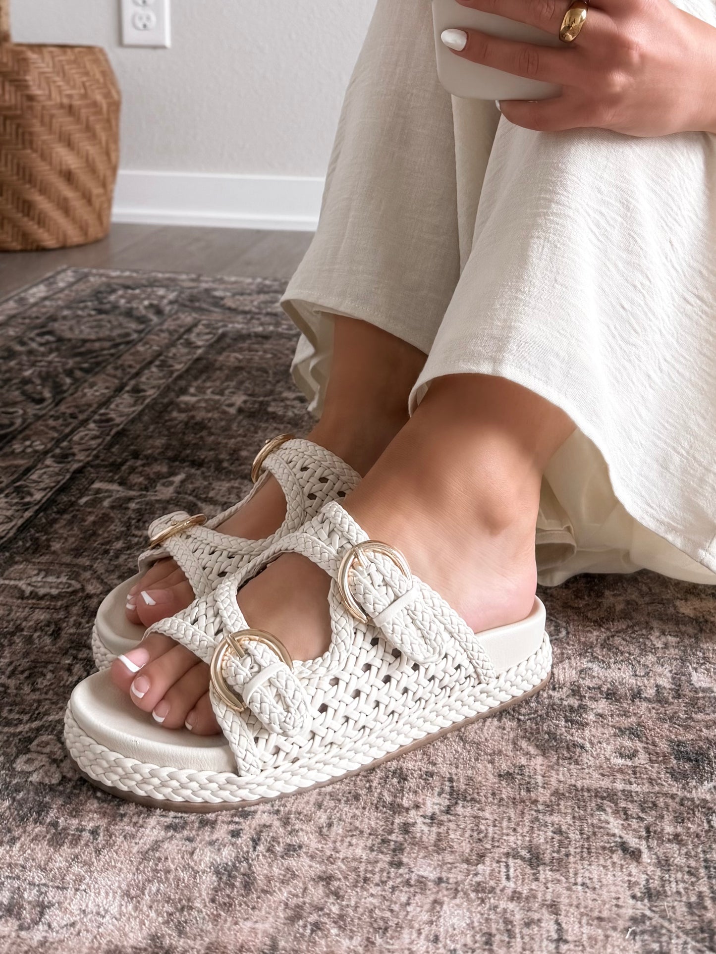 Monroe Woven Buckle Sandal