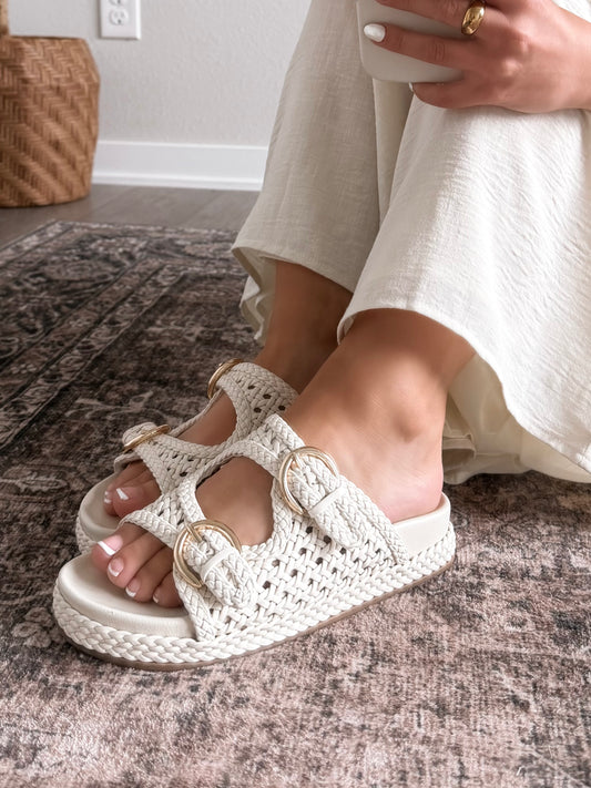 Monroe Woven Buckle Sandal