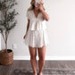 Ivory Angel Lace Satin Set