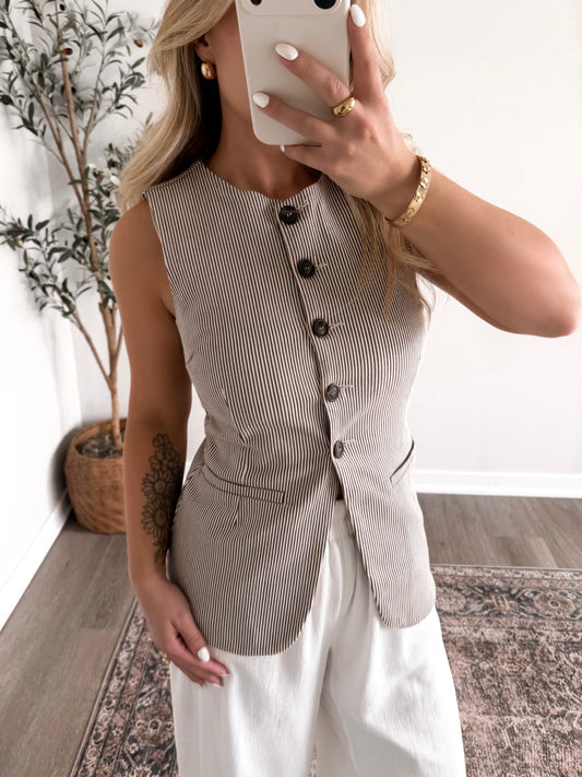 Park Avenue Striped Vest