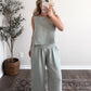 Georgia Gingham Pant / Soft Mint