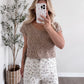 Coffee Run Open Knit Top