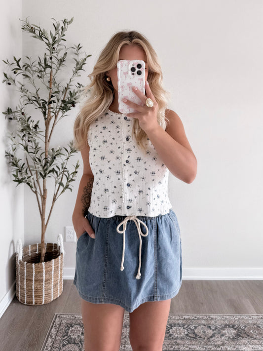 Sweet Florals Button Down Top