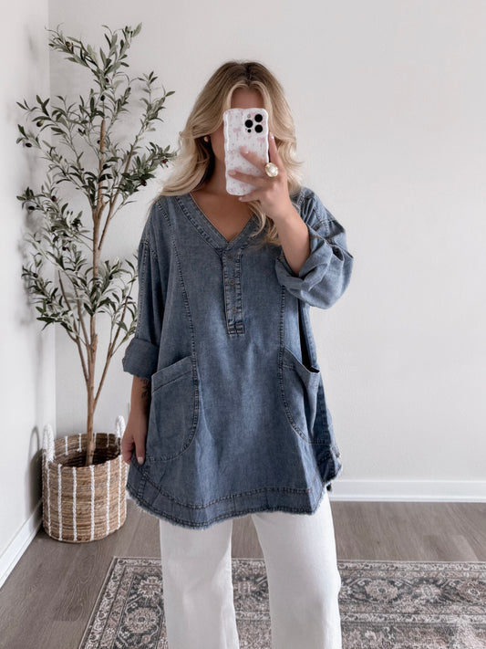 Lake Nights Oversized Tunic Top