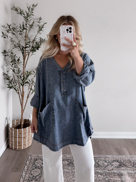 Lake Nights Oversized Tunic Top