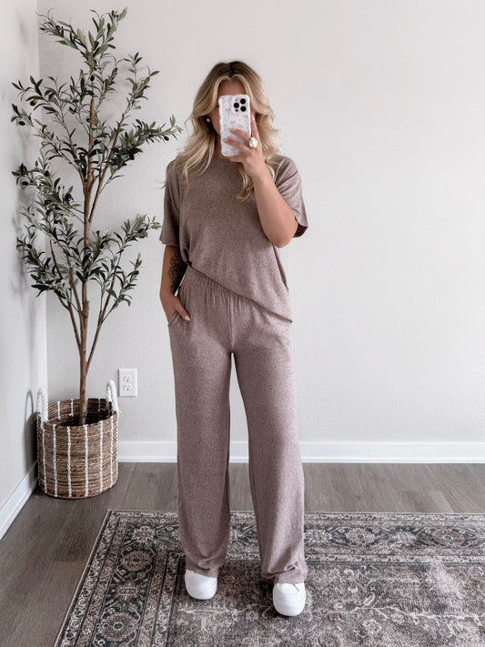 Staying Home Butter Soft Lounge Set / Light Mocha