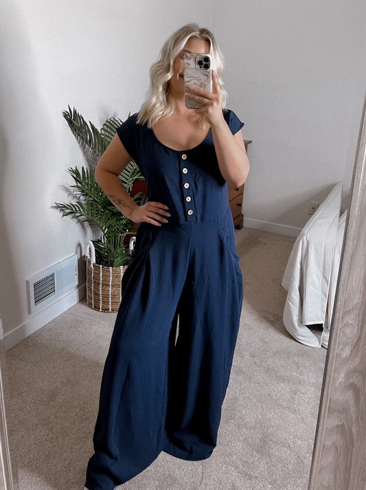 Royal Comfort Wide Leg Jumpsuit Final Sale s