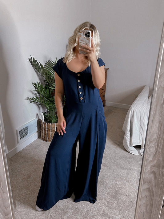 Royal Comfort Wide Leg Jumpsuit Final Sale s