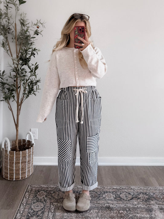 Augie Knit Button Cardigan / Oat