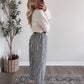 Fall Harbor Striped Barrel Pant / Navy