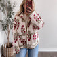 Crimson Veil Floral Quilted Jacket