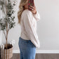 Augie Knit Button Cardigan / Oat