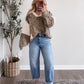 Grove Patchwork Waffle Knit Top (Restocking Mid-September)