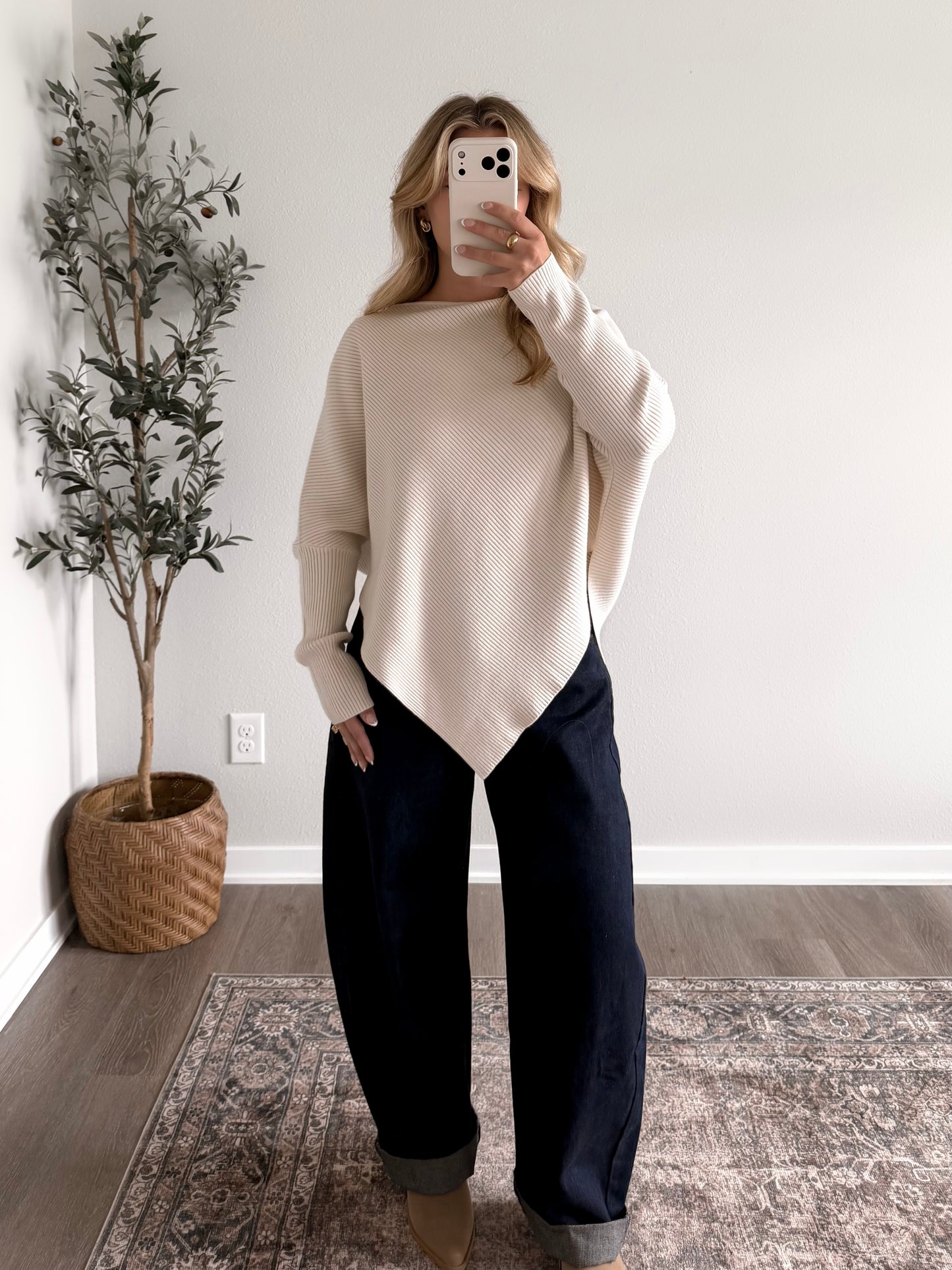 Camille Boat Neck Sweater / Cream (Restocking 9.28)