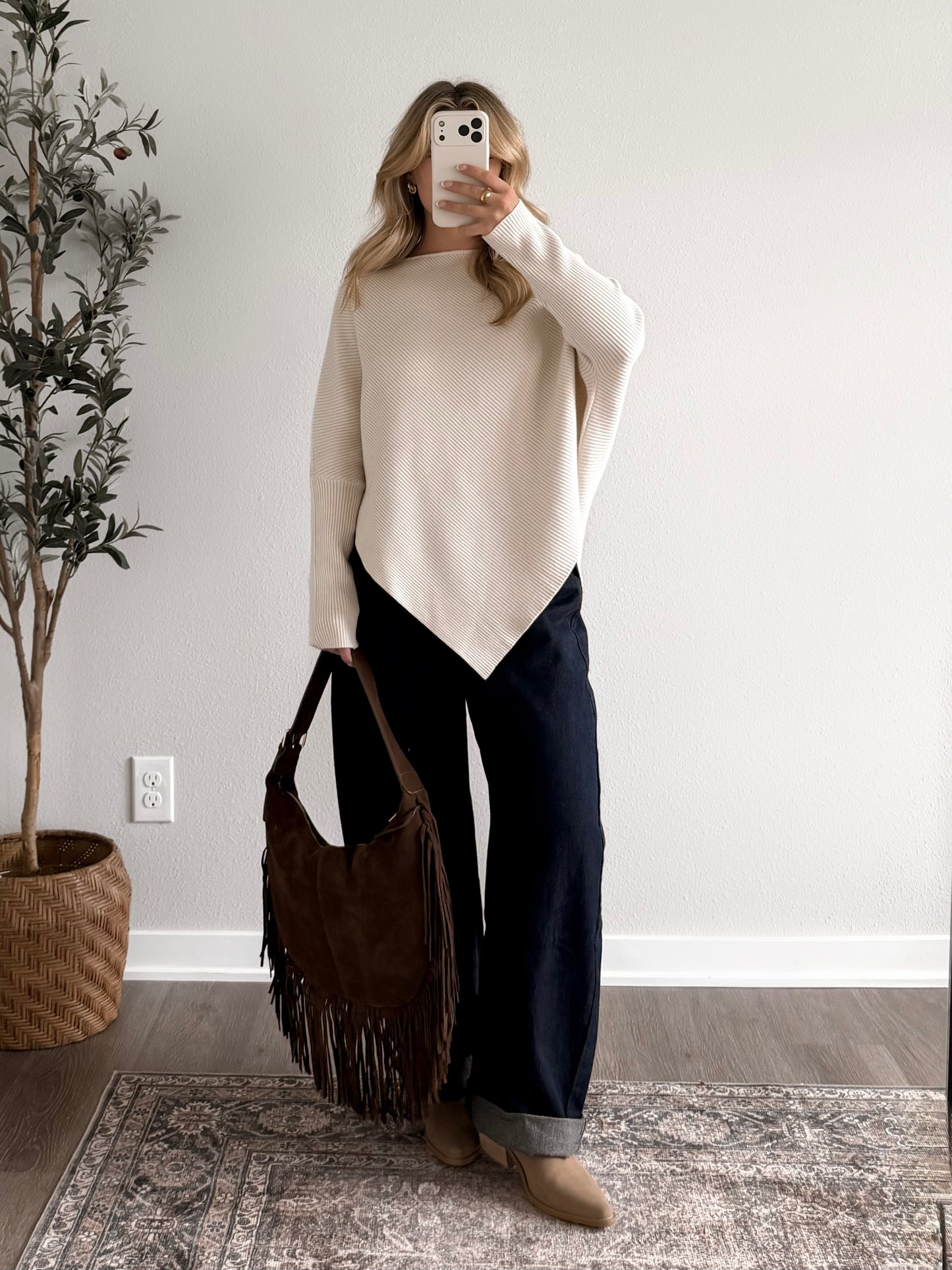 Camille Boat Neck Sweater / Cream (Restocking 9.28)