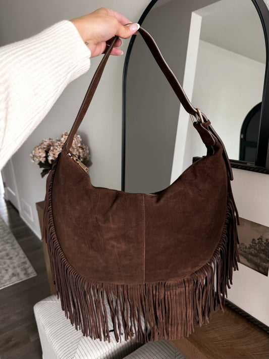 Reba Fringe Hobo Bag