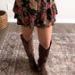 Evermore Floral Ruffle Skort