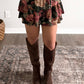 Evermore Floral Ruffle Skort