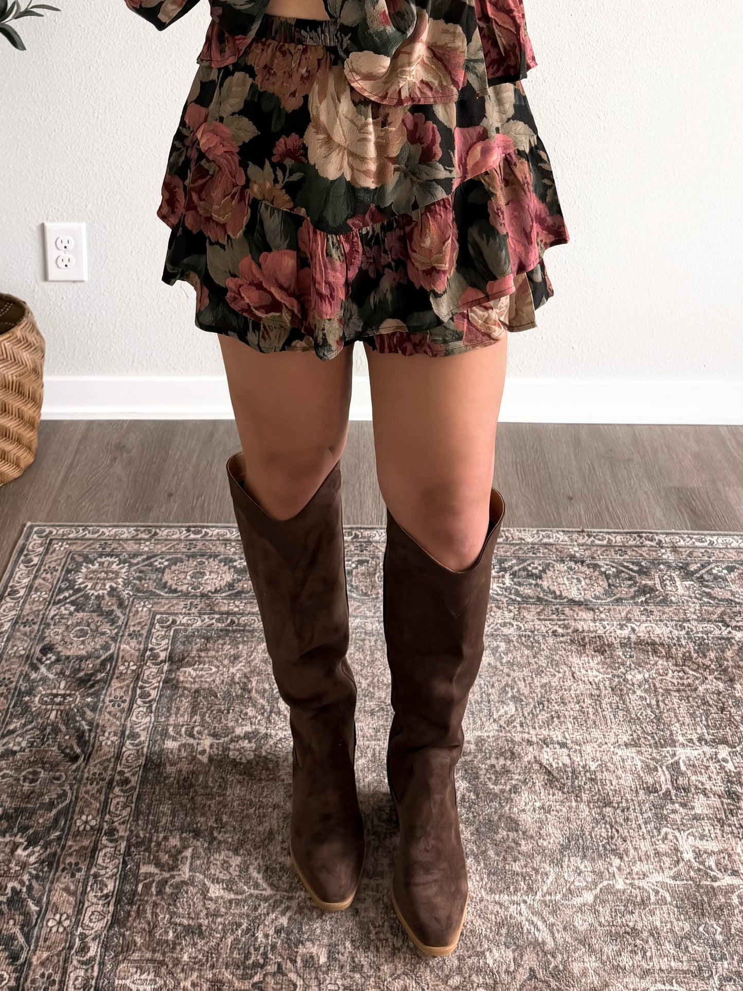 Evermore Floral Ruffle Skort