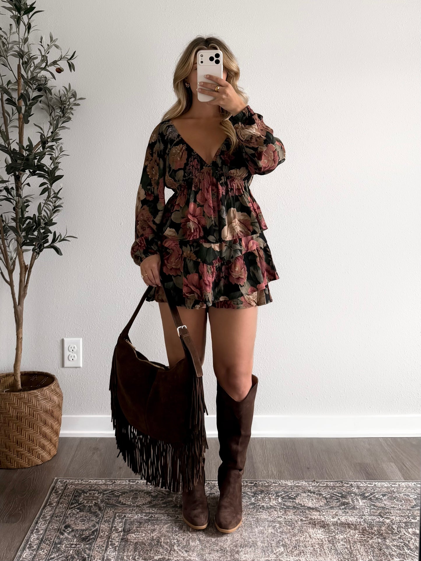 Evermore Floral Babydoll Top (Restocking Early November)
