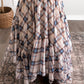 High Plains Plaid Maxi Skirt / Cream