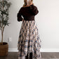 High Plains Plaid Maxi Skirt / Cream