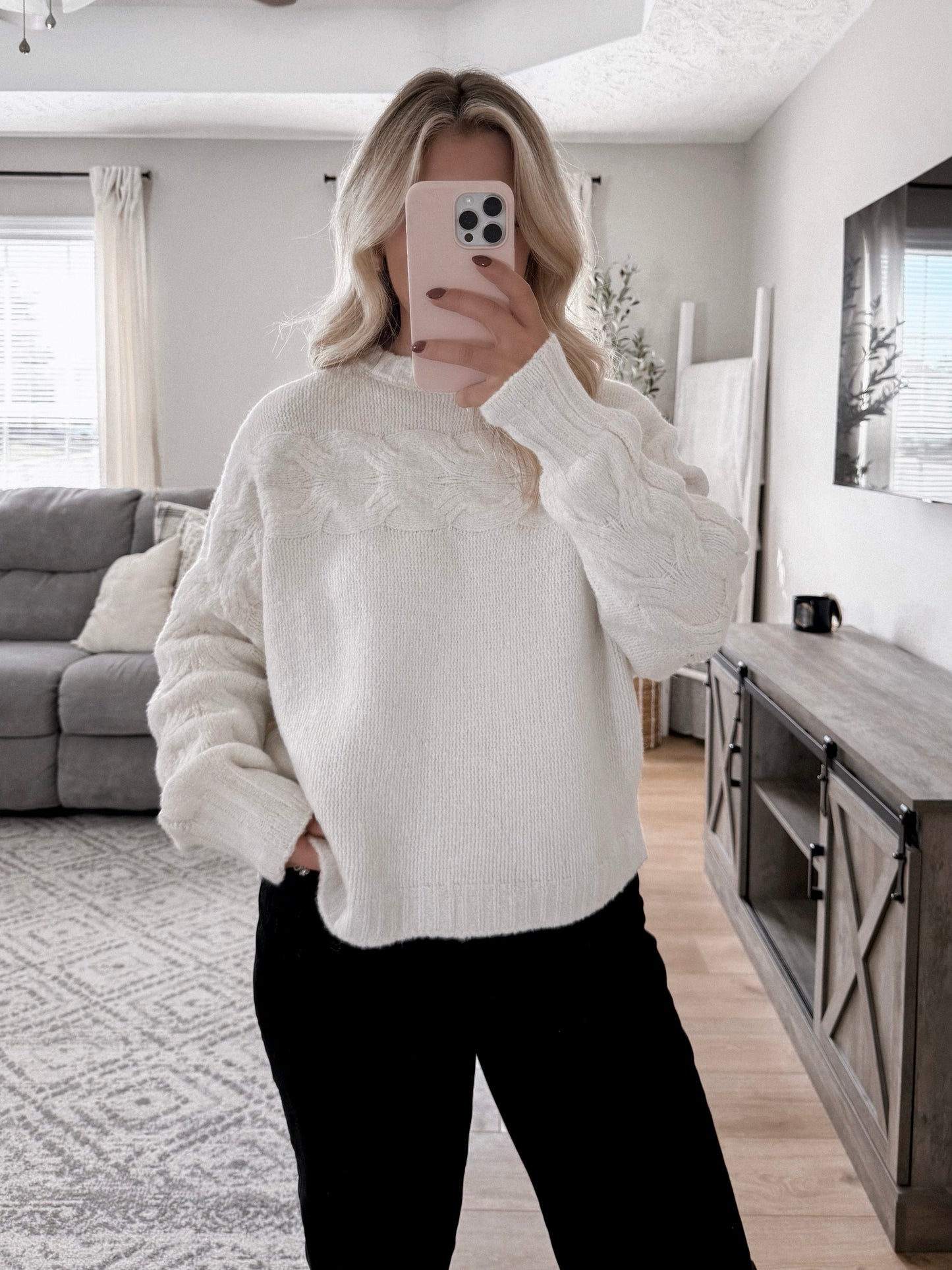 Winslow Cream Knit Sweater