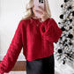 Scarlet Weaved Checkered Sweater