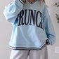 "Brunch" Vintage Blue Pullover