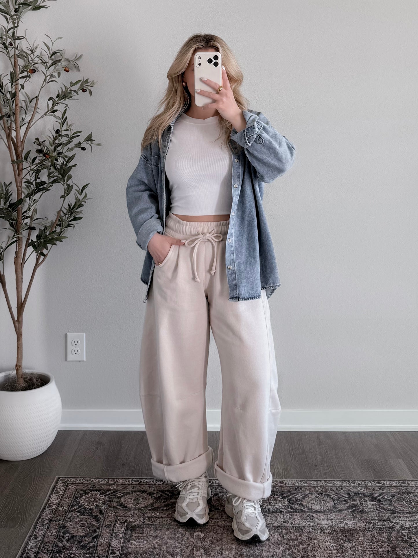 Weekend Mood Barrel Sweatpant / Natural
