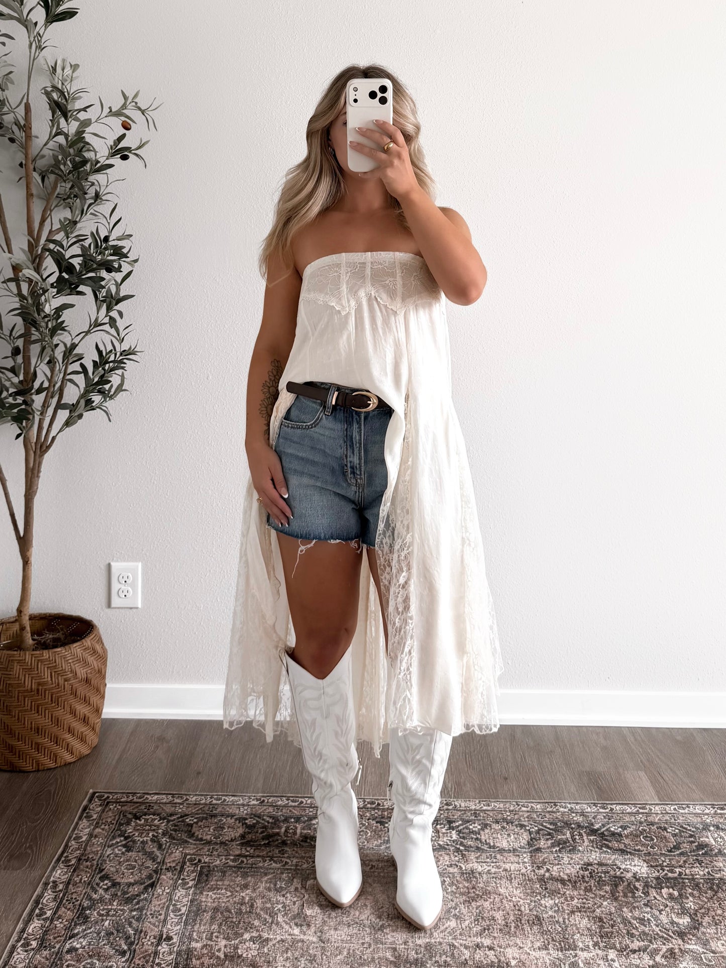 Layered Lace Overlay Maxi Skirt
