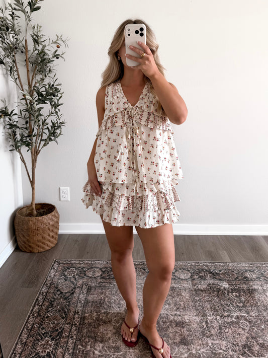 Boots & Blooms Floral Skort Set