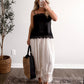 Mare Satin Lace Top / Black
