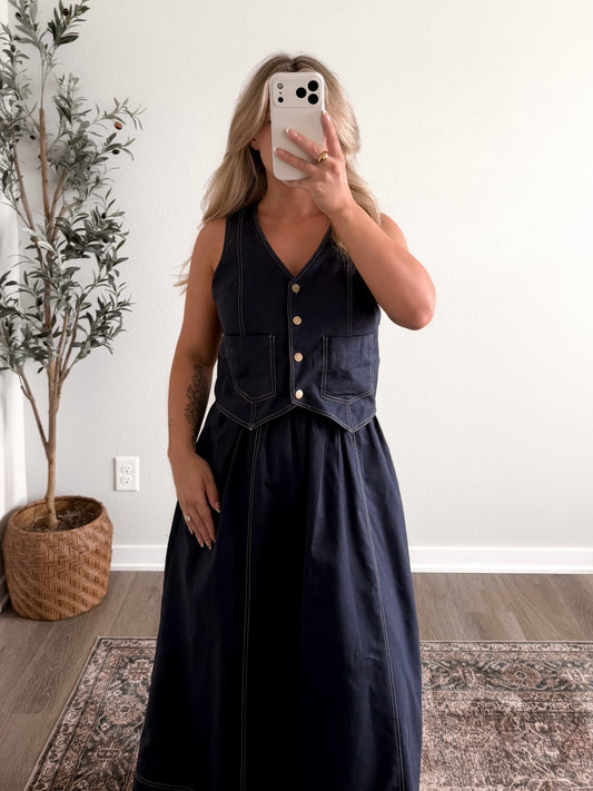 Charleston Vest Maxi Dress