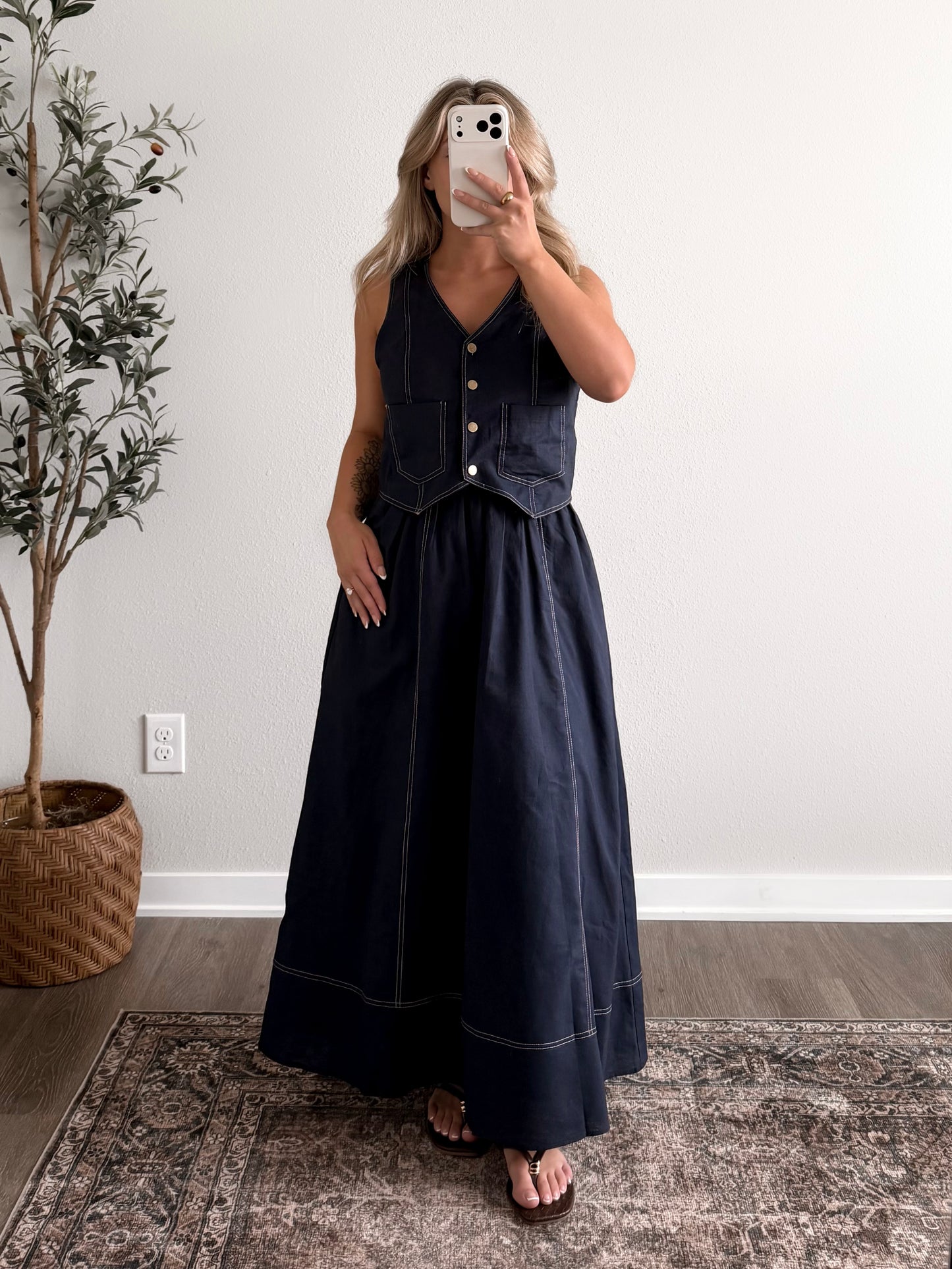 Charleston Vest Maxi Dress