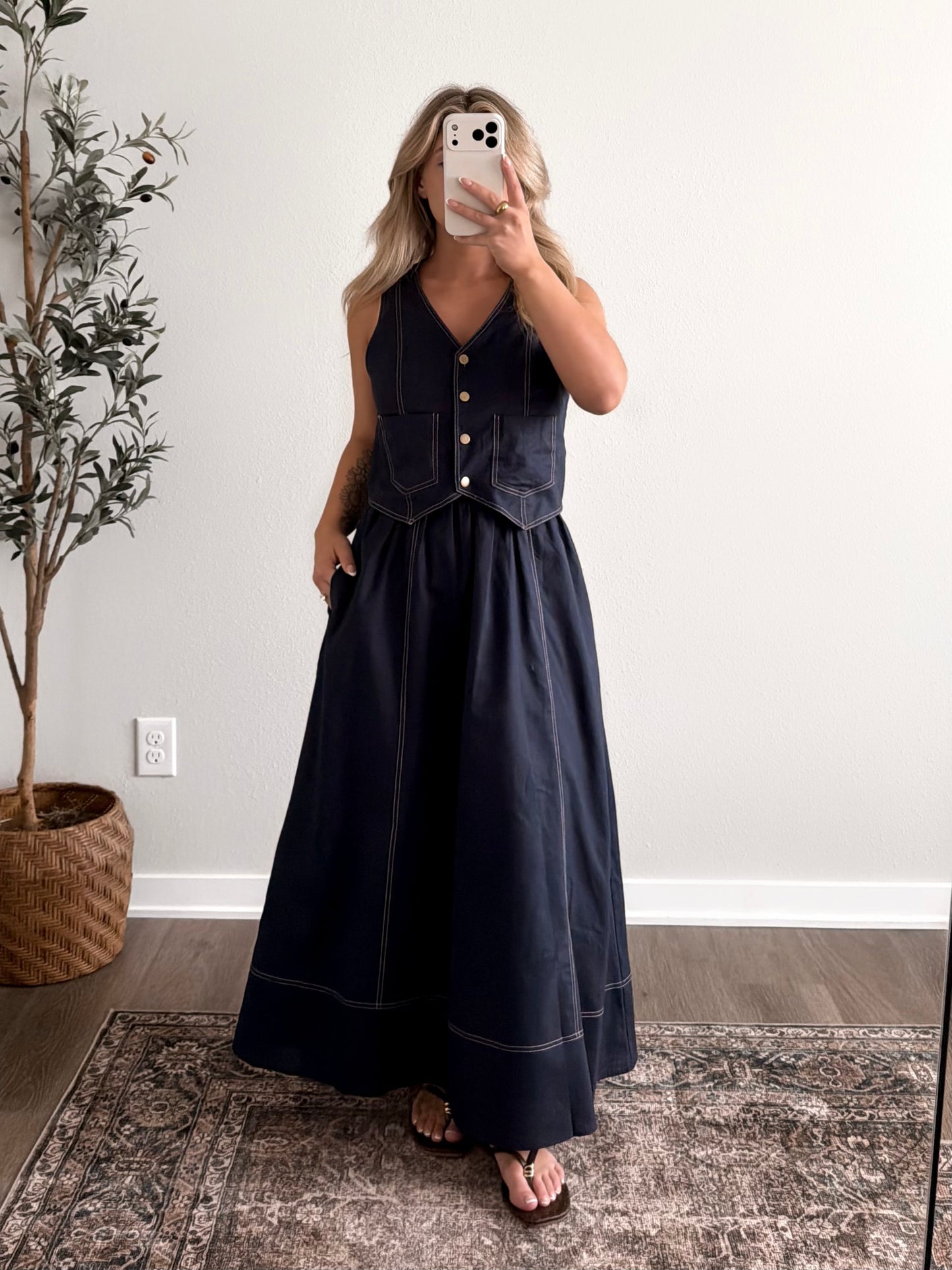 Charleston Vest Maxi Dress