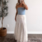 Layered Lace Overlay Maxi Skirt