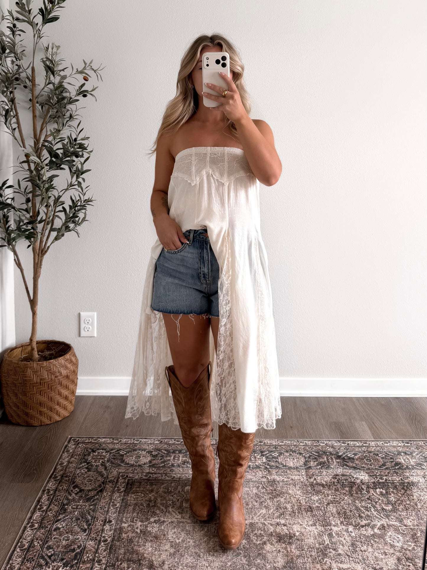 Layered Lace Overlay Maxi Skirt