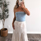 Backstage Strapless Denim Top