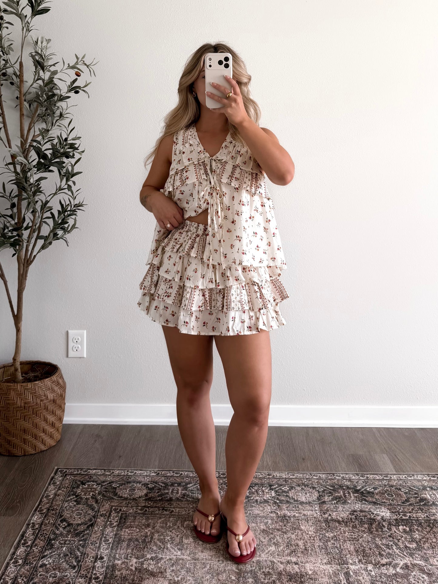 Boots & Blooms Floral Skort Set