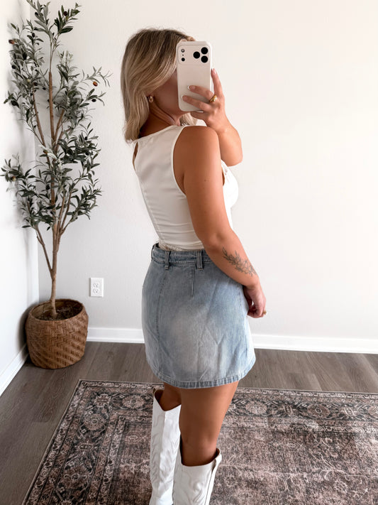 Locket Lace Satin Top