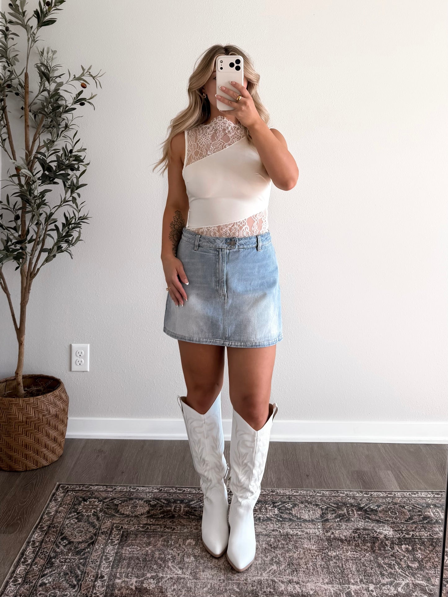 Locket Lace Satin Top